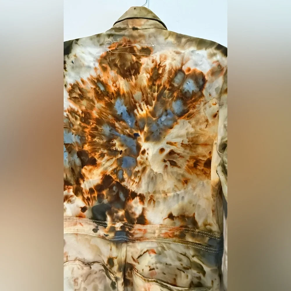 DyersDyes X Red Kap Custom Tie Dye Utility Suit Coveralls Men's Chest Size 36 - Picture 10 of 16